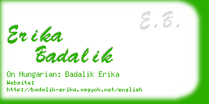 erika badalik business card